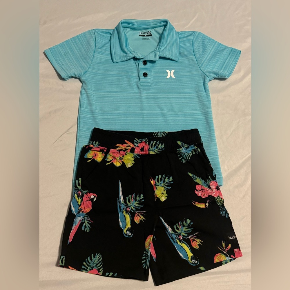 Boys small Hurley Beach Set Short and Shirt